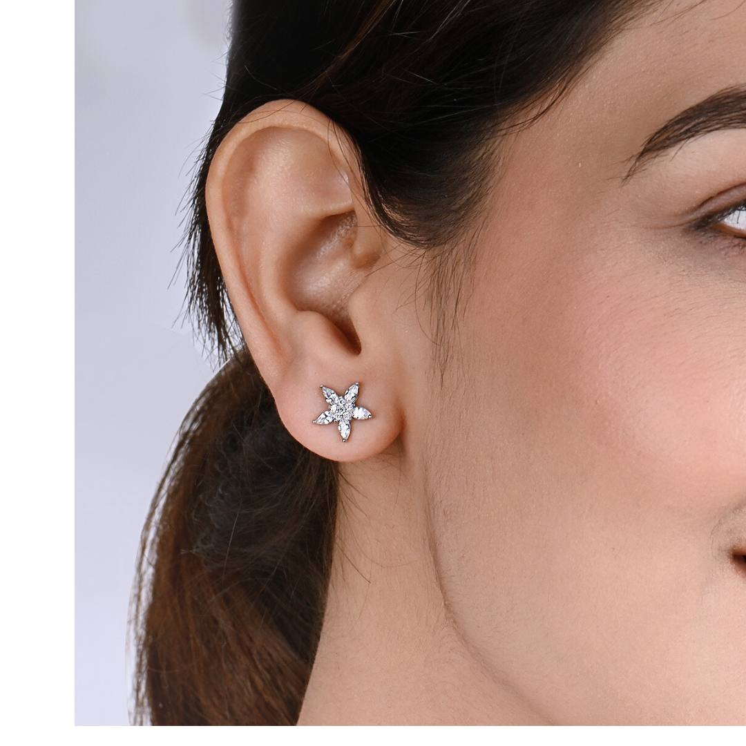 Star Zircon Silver Studs