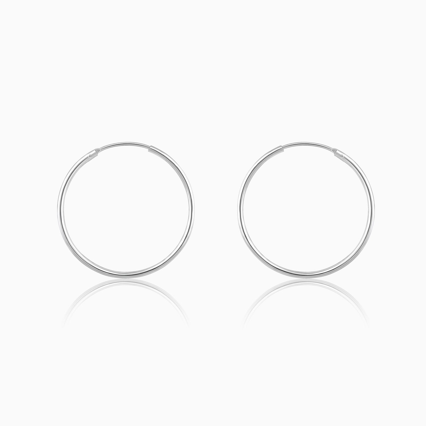 Circlet Silver Hoop Earrings