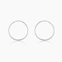 Circlet Silver Hoop Earrings