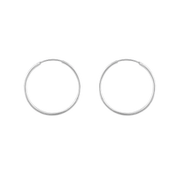 Circlet Silver Hoop Earrings