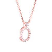 Timeless Halo Rose Gold Pendant with Link Chain
