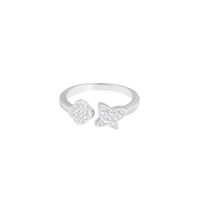 Petite Floral Silver Ring