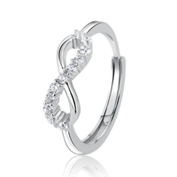 Infinity Zircon Silver Ring