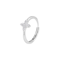 Floweret Zircon Silver Ring