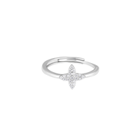 Floweret Zircon Silver Ring