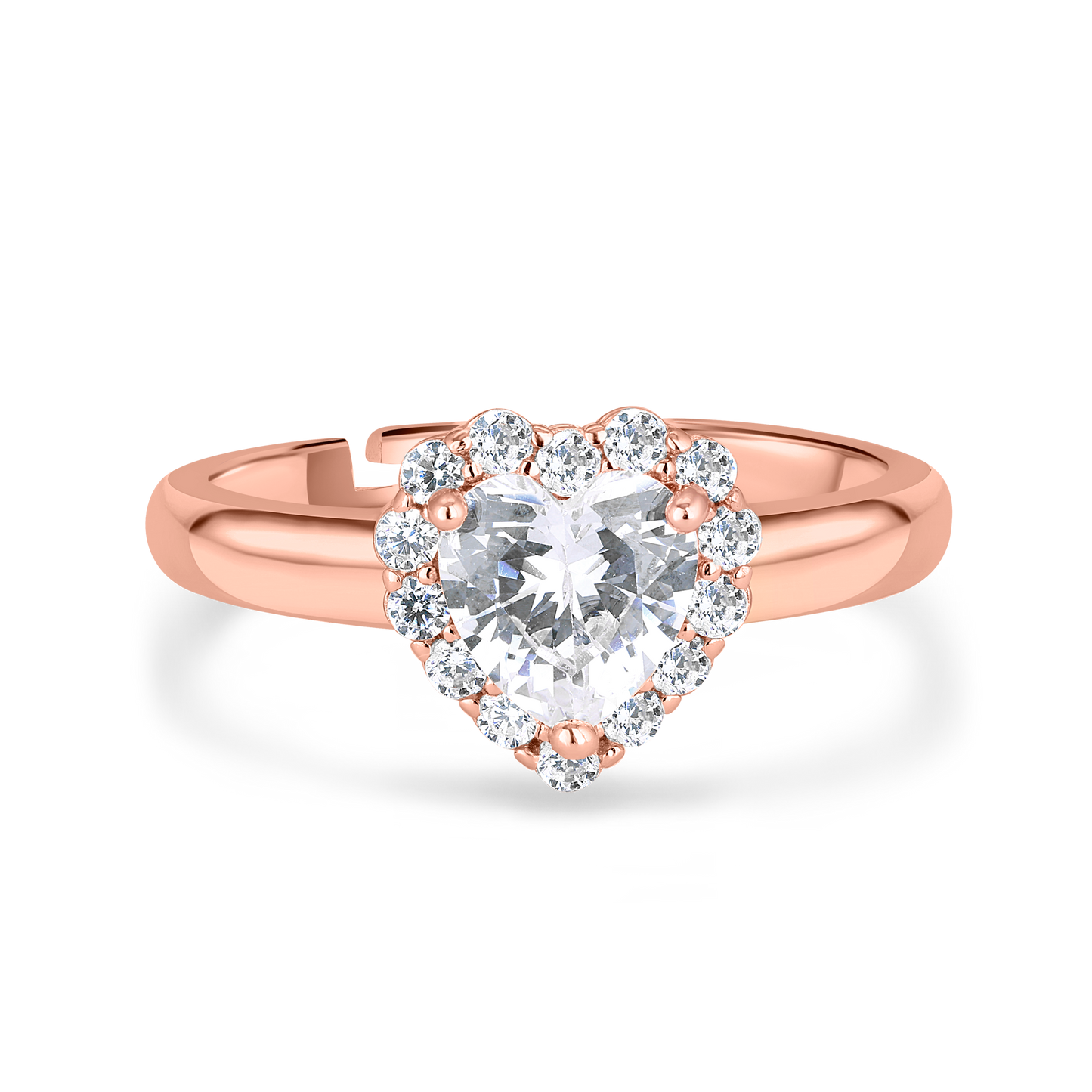 Valentine Rose Gold Heart Ring
