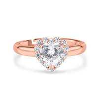 Valentine Rose Gold Heart Ring