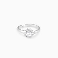 Chic Solace Zircon Silver Ring