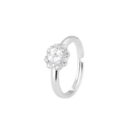 Chic Solace Zircon Silver Ring