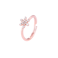 Glistening Petal Rose Gold Ring