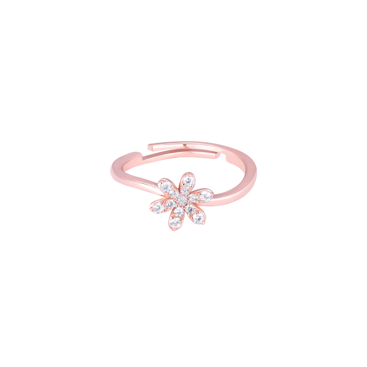 Glistening Petal Rose Gold Ring