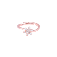 Glistening Petal Rose Gold Ring