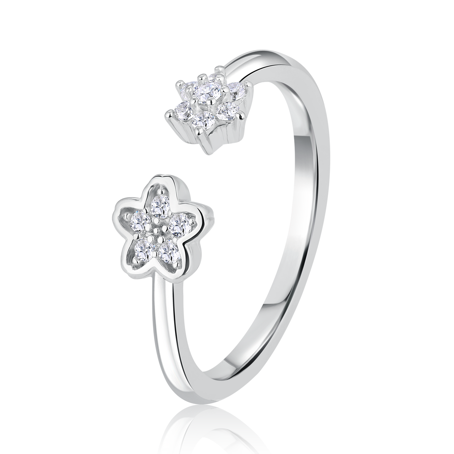 Stellar Floret Bond Silver Ring