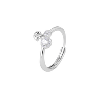 Cherry Duo Zircon Silver Ring