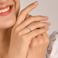 Floweret Zircon Silver Ring