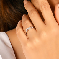 Infinity Zircon Silver Ring