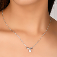 Silver Infinity  Pendant with Link Chain