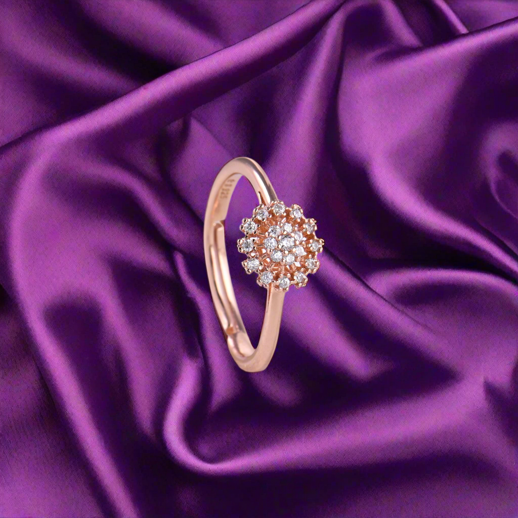Flora Zircon Rose Gold Ring