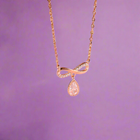 Rose Gold Infinity  Pendant with Link Chain