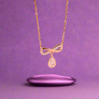 Rose Gold Infinity  Pendant with Link Chain