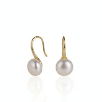 Rachiva 925 Sterling Silver 18K Gold Plated Pearl Hook Earrings