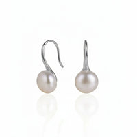 Rachiva 925 Sterling Silver Minimal Pearl Hook Earrings