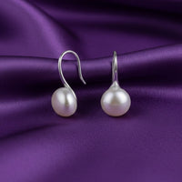 Rachiva 925 Sterling Silver Minimal Pearl Hook Earrings