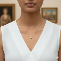 18K Gold Plated Heart Pendant Necklace - RACHIVA