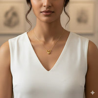 18K Gold Plated Bow & Heart Pendant Necklace - RACHIVA