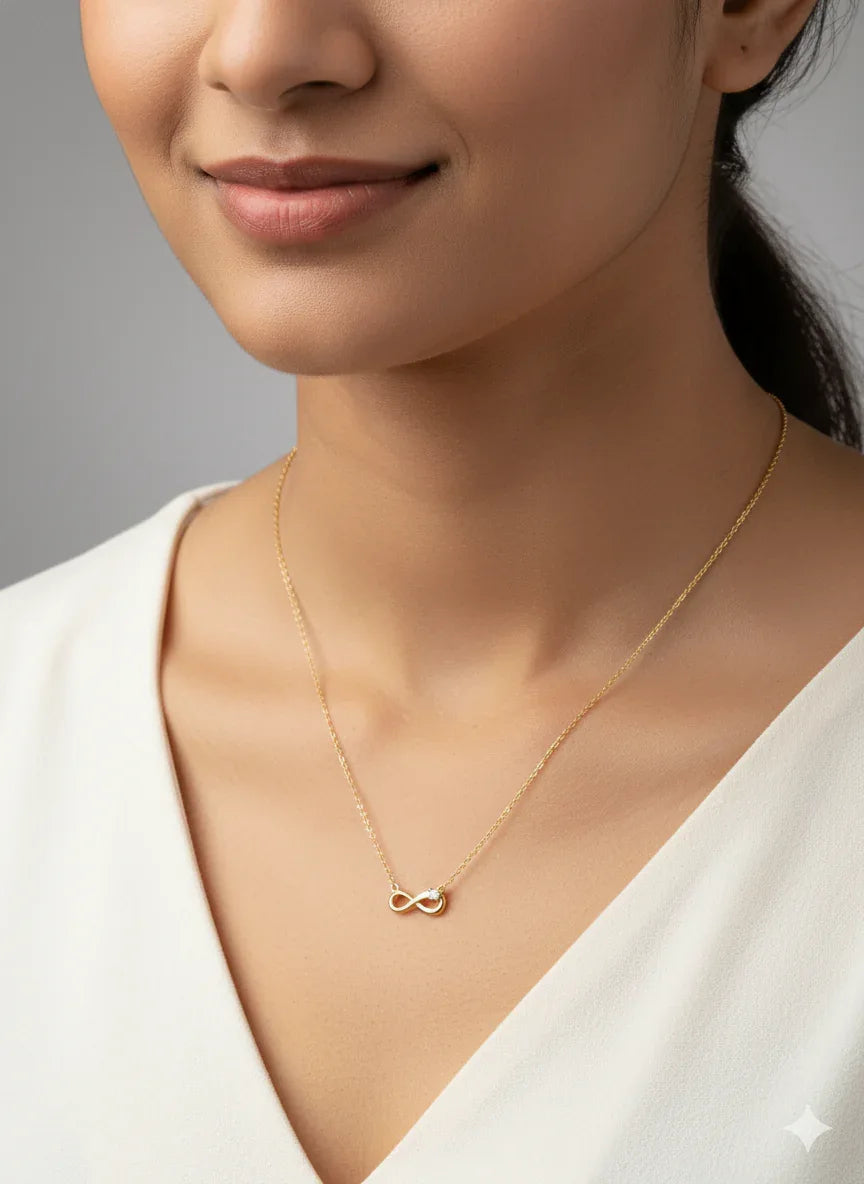 18K Gold Plated Infinity Pendant Necklace - RACHIVA