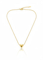 18K Gold Plated Classic Heart Pendant Necklace - RACHIVA