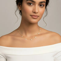 18K Gold Plated White Heart Solitaire Necklace - RACHIVA