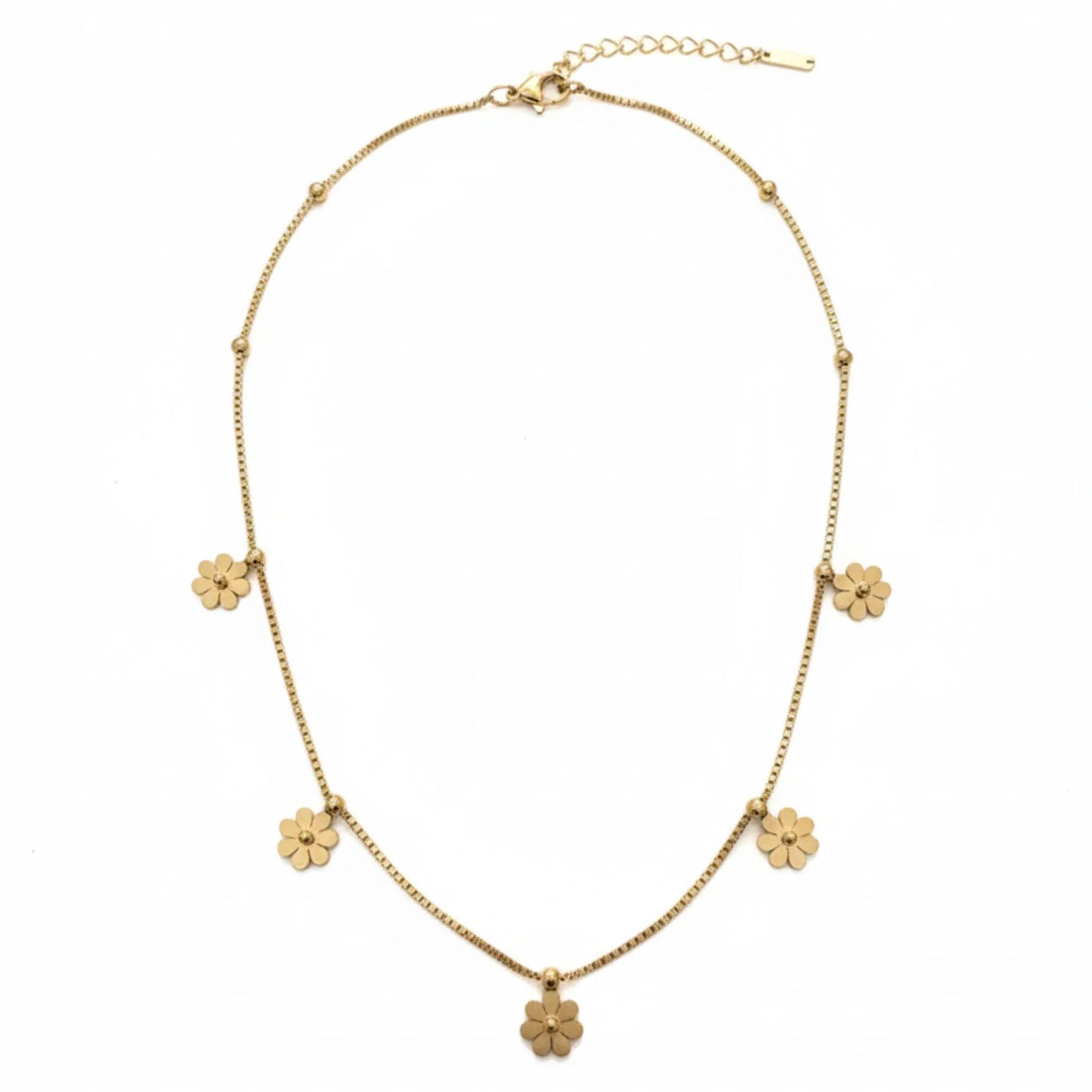 18K Gold Plated Daisy Flower Necklace - RACHIVA