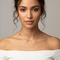 18K Gold Plated Daisy Flower Necklace - RACHIVA