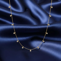 18K Gold Plated White Dot Necklace - RACHIVA