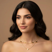 18K Gold Plated Double Layer Heart Necklace - RACHIVA