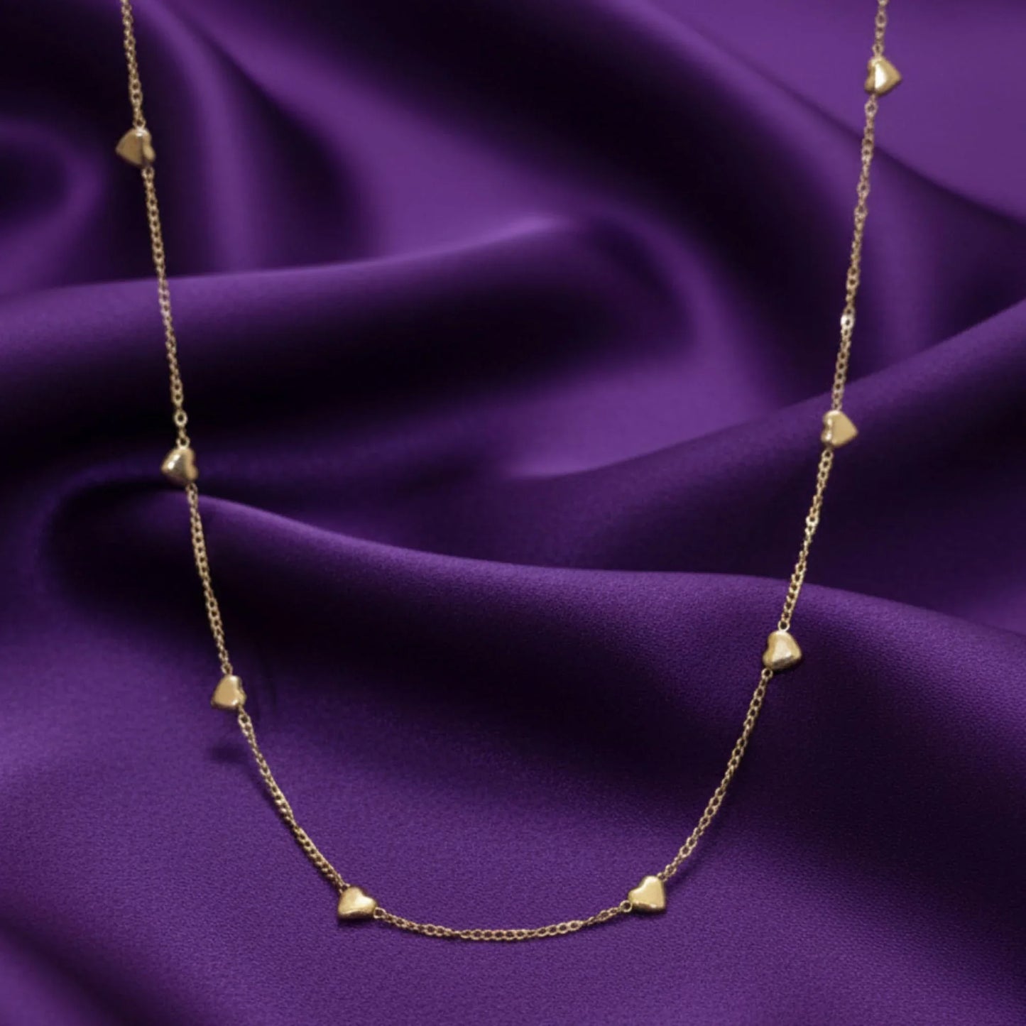 18K Gold Plated Mini Heart Charm Necklace - RACHIVA