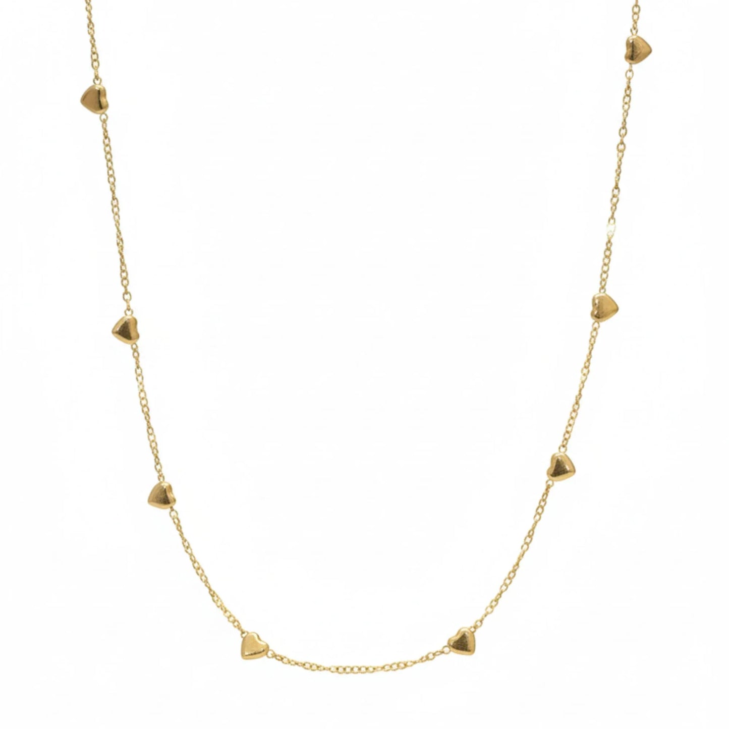 18K Gold Plated Mini Heart Charm Necklace - RACHIVA