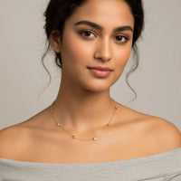 18K Gold Plated Mini Heart Charm Necklace - RACHIVA