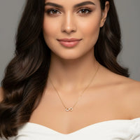 18K Gold Plated Infinity Zircon Pendant Necklace - RACHIVA