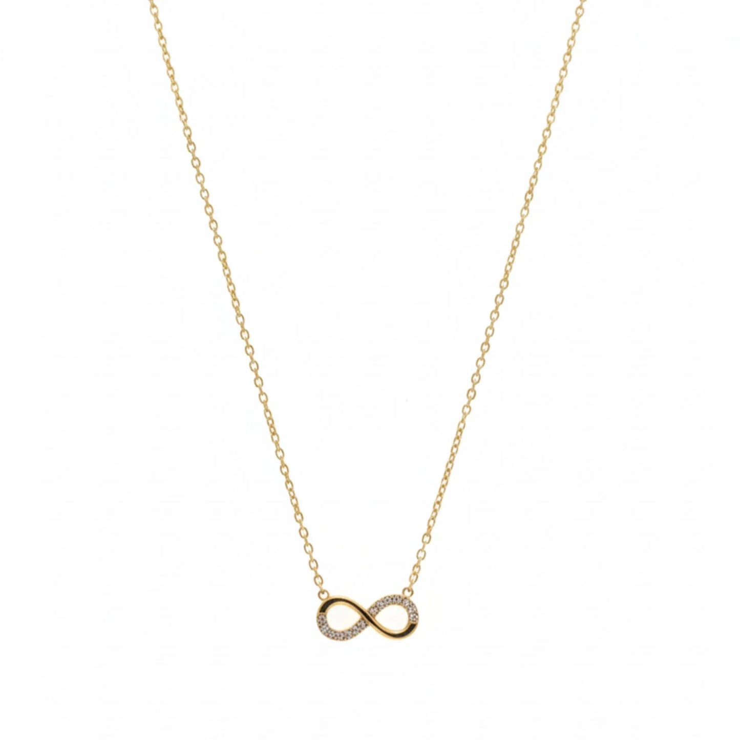 18K Gold Plated Infinity Zircon Pendant Necklace - RACHIVA