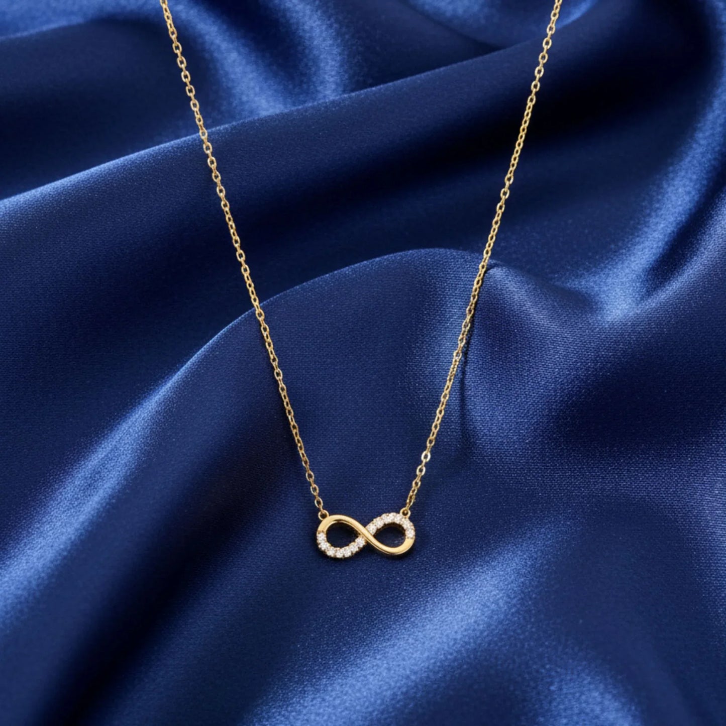 18K Gold Plated Infinity Zircon Pendant Necklace - RACHIVA