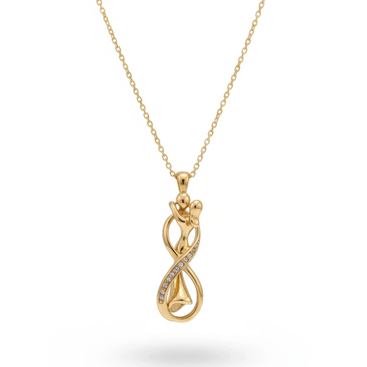 18K Gold Plated Infinity Family Pendant Necklace - RACHIVA