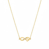 18K Gold Plated Infinity Heart Zircon Necklace - RACHIVA