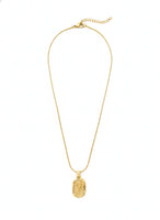 18K Gold Plated Embossed Rose Pendant Necklace - RACHIVA