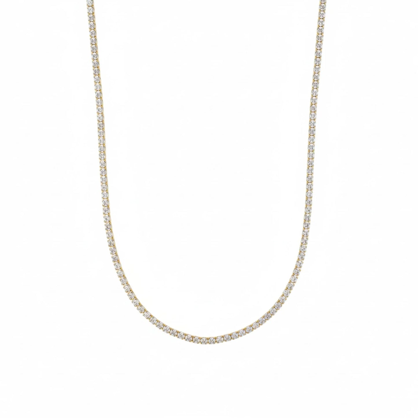 18K Gold Plated Zircon Tennis Necklace - RACHIVA