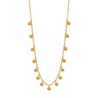 18K Gold Plated Gold Ball Drop Necklace - RACHIVA