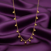 18K Gold Plated Gold Ball Drop Necklace - RACHIVA