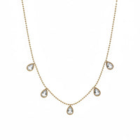 18K Gold Plated Teardrop Charm Necklace - RACHIVA