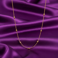 18K Gold Plated Minimal Gold Bead Necklace - RACHIVA